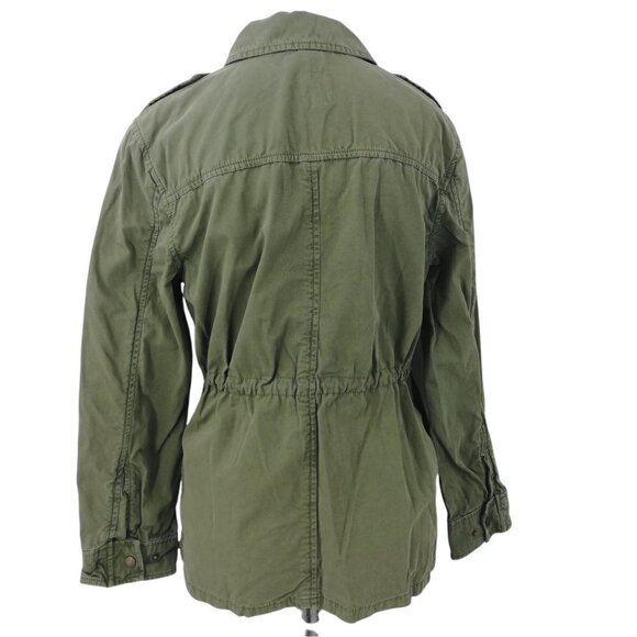 Gap Green Utility Jacket Size XS Military Army Anorak Cotton Snaps Zip Pockets - Picture 7 of 12